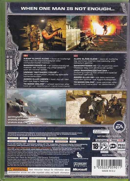 Army of Two - XBOX Live - XBOX 360 (B Grade) (Genbrug)